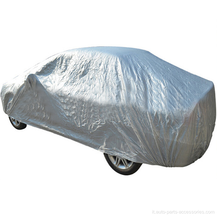 Prezzo a basso prezzo Protezione solare Coperchio auto rivestito in argento