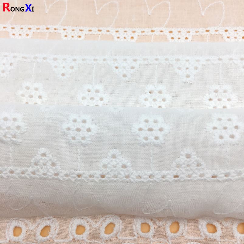 RXF0476 Plastic organic Cotton Embroidery Fabric
