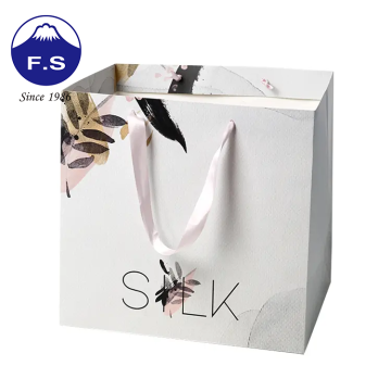 Custom Printing Recyclable Shopping Paper Handle Gift Bag