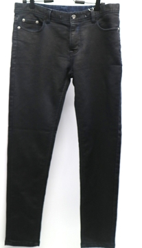 Fashion Coating Black Slim Denim Mens Pant