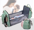 2022 Nuovo design pieghevole Mummy Mummy Multifunction Backpack Bed Out Mother and Baby Bag Diaper Zackpack