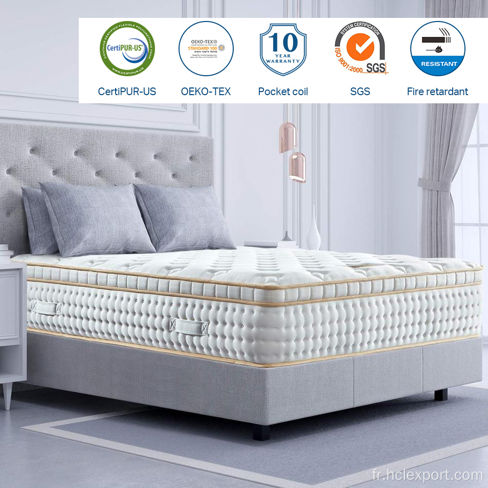 matelas de printemps à mémoire de mémoire à double gel