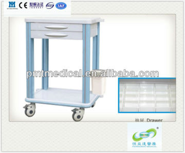 Plastic mobile cart medical cart with wheels