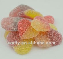 Colored heart shape gummy candy