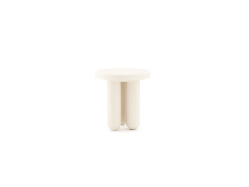 Matte white mini side table