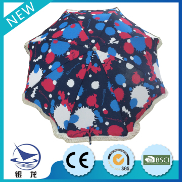 Nice umbrella standard size beach umbrella with tassels for sale