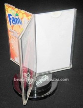 acrylic plastic table menu stand