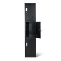 3 Doors Steel Locker Cabinet Black