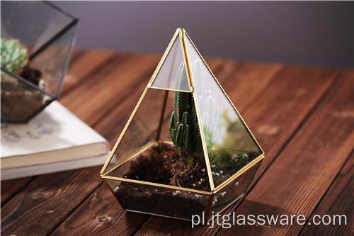 Super duży kształt wiszące szklane terrarium geometryczne