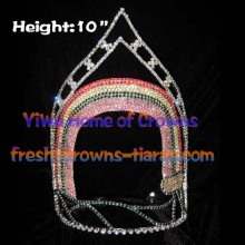 10inch Rainbow Crystal Crowns In Wholesale