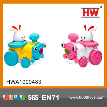 pull back cartoon animal train car toys