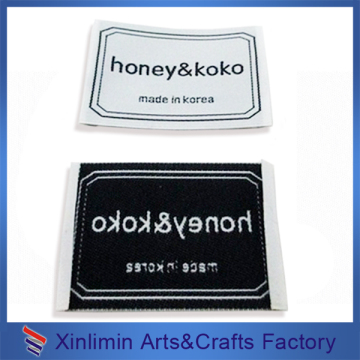 2016 High quality woven organic cotton clothing labels