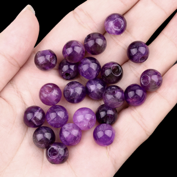 Amethyst 10MM Button Round Beads Drilled 2.0mm Edge-hole 10PCS/LOT