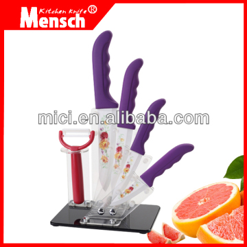 6pcs ceramic cooking knife with holder for business gift