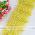 Ghirlanda di perline di plastica decorativa scintillante per la decorazione di nozze con colore giallo  