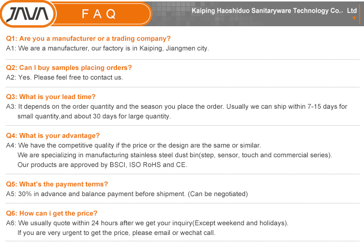 JAVA Wholesale Smart sensor rectangular home smart products smart waste bin Automatic trash cans