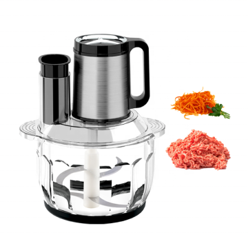 Electric Kitchen Stand Mixer with 5.5-Quart Glass Bowl & Attachments - White