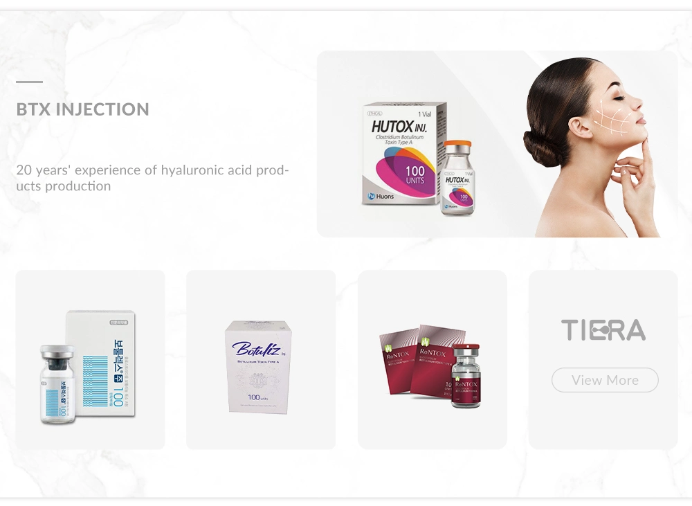 Innotox 50 Unitits Injectable Botuliums 50UI Токсин Тип Btx Инъекция BTX Противоречие Кожордж Заполнитель Жидкость Бо Токс Инъекция