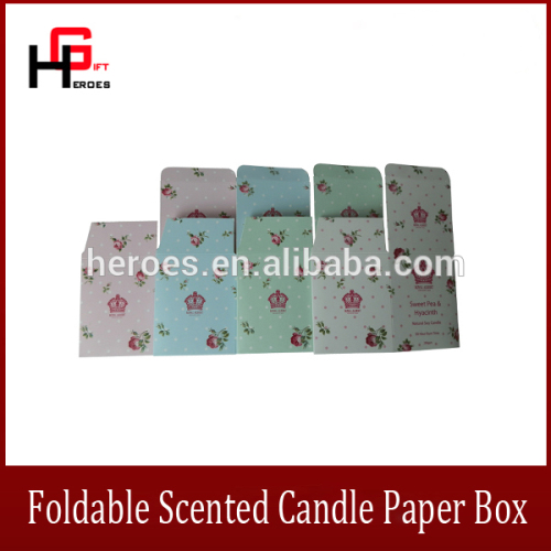Trade Assurance Luxury Customized Packaging Foldable Scented Candle Paper Box