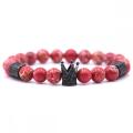 Bracelet en perles de pierre agate noire naturelle