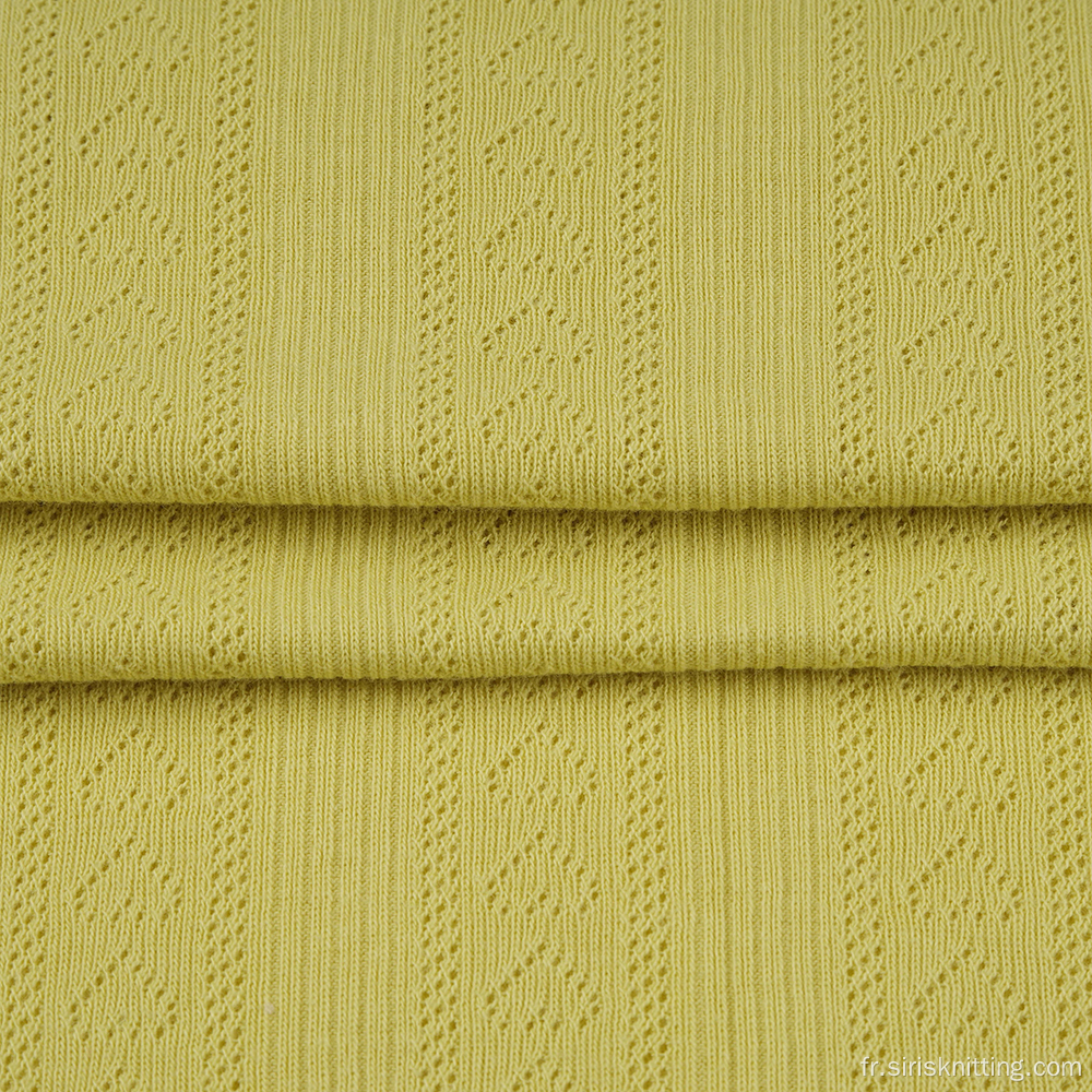 Tissu côtelé jacquard coton polyester
