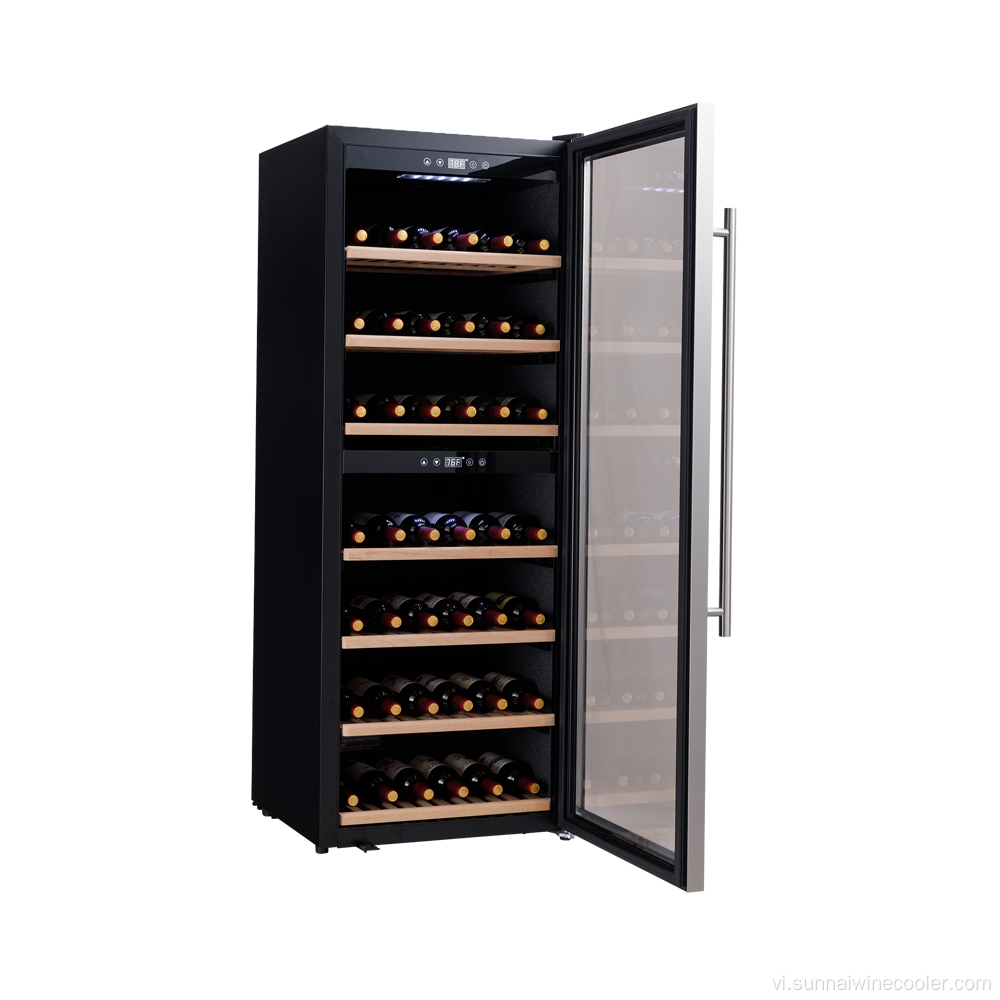 Tiêu thụ năng lượng thấp cửa tủ lạnh rượu vang cửa độc lập