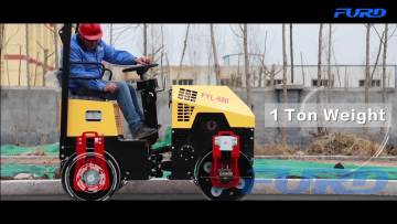 1 Ton Tandem Drum Vibratory Road Roller