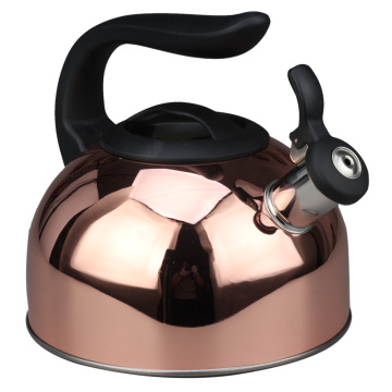 Metallic Copper Painting Whistling Kettle