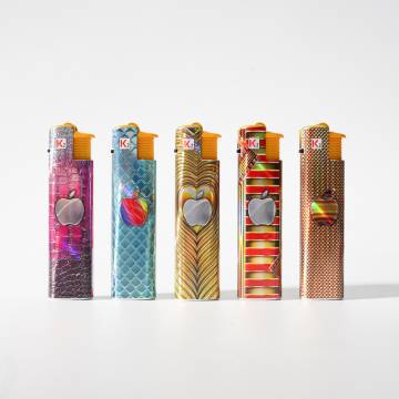 Laser-Metallized Apple Pattern Windproof Lighter