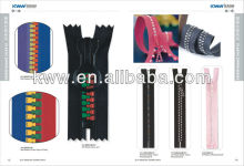 Plastic/metal giant zipper