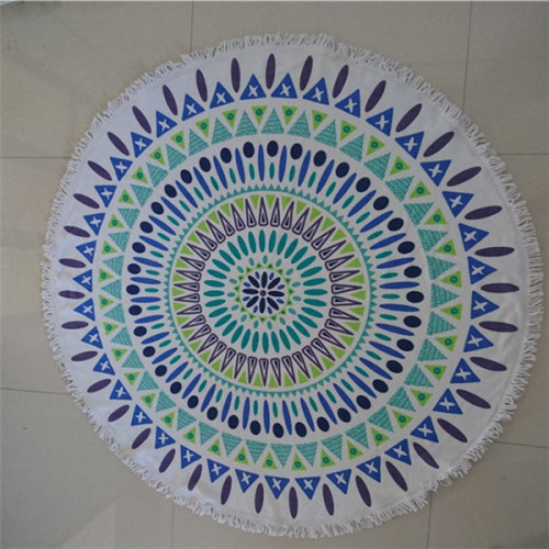 Low Price Sale Custom Round Cotton Mandala Towel