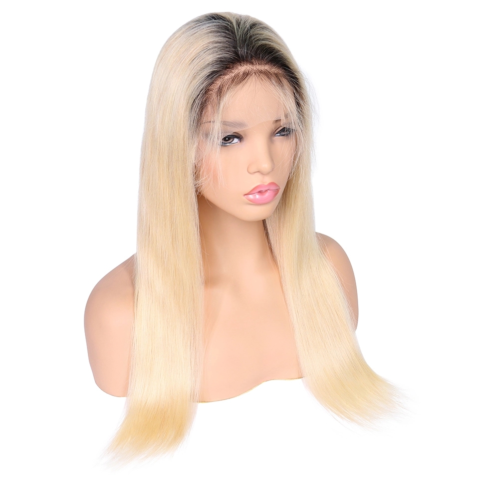 Wholesale Indian 1b 613 Virgin Hair Vendor Swiss Lace Cuticle Aligned Wigs, Straight Blonde Frontal Closure 613 Hair Wig
