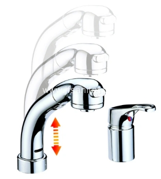 Double Hole Pull Out Kitchen Faucet