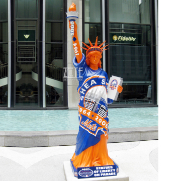 Outdoor garden decor fiberglass statue of liberty sculpture