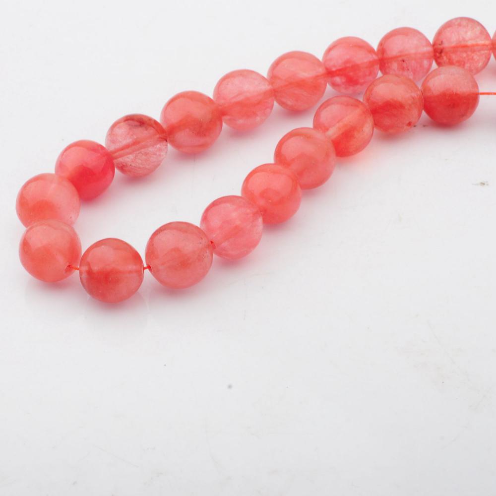 Perles rondes naturelles de quartz de cerise de gemme de 14MM pour faire des bijoux