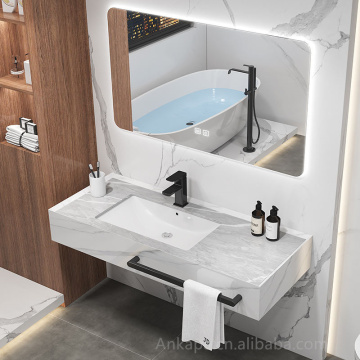 Popular Wall Hang Counter Basin Bathroom Slate Vanity Set