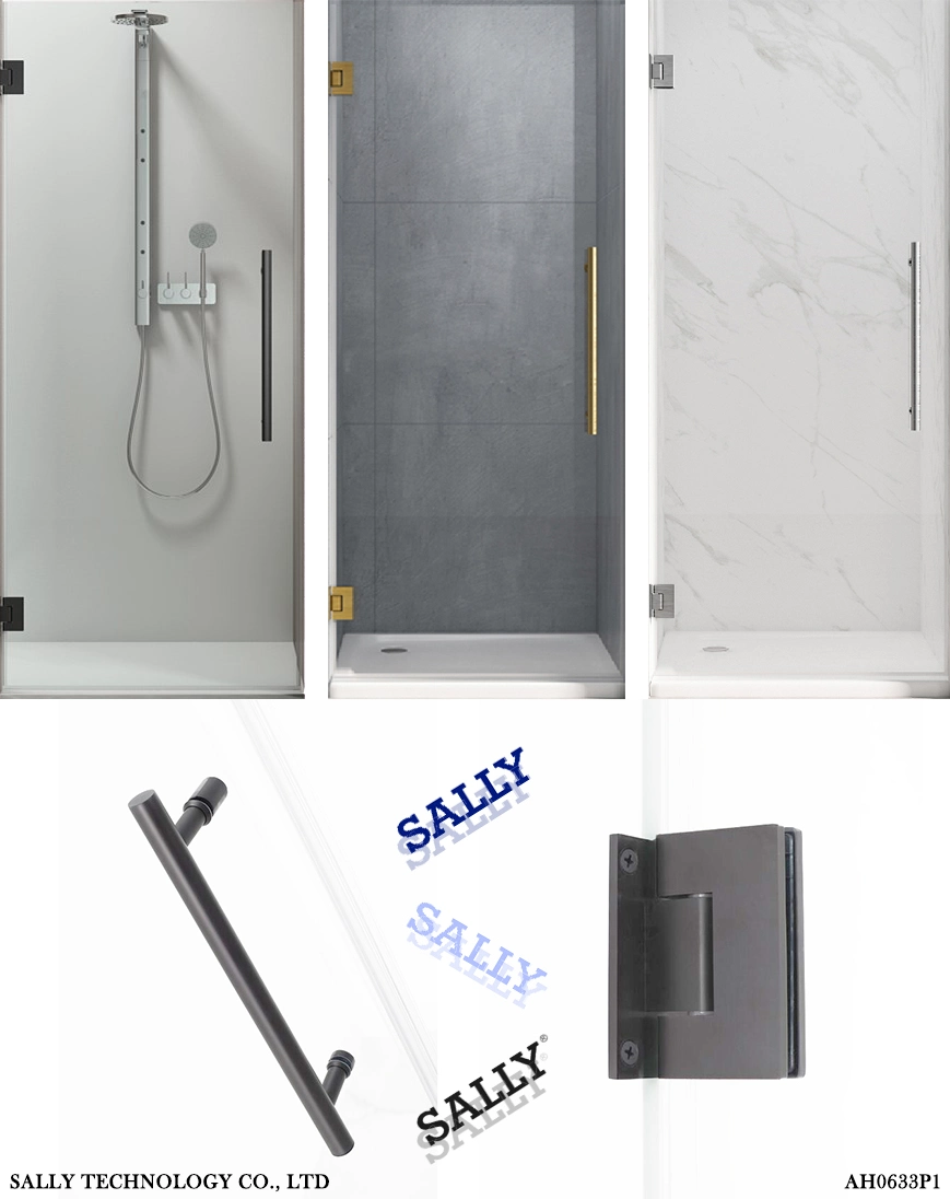 Sally Bathroom Recesse Enclosure Hinge Glass Shower Enclosure Alcove Corner Room Frameless Single Glass Shower Door