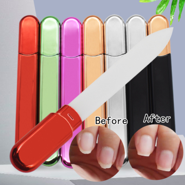 Electroplated Sandblasted Glass Nail File for Trimming Nail Edges