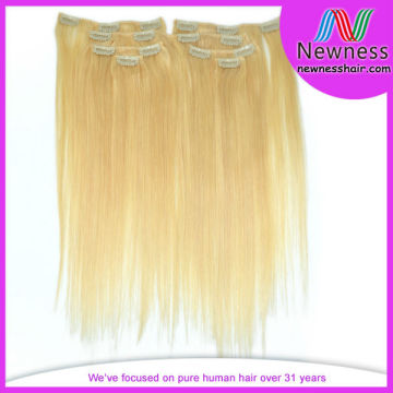 Blonde 20 Inch Full Head Clip In Hair Extensions