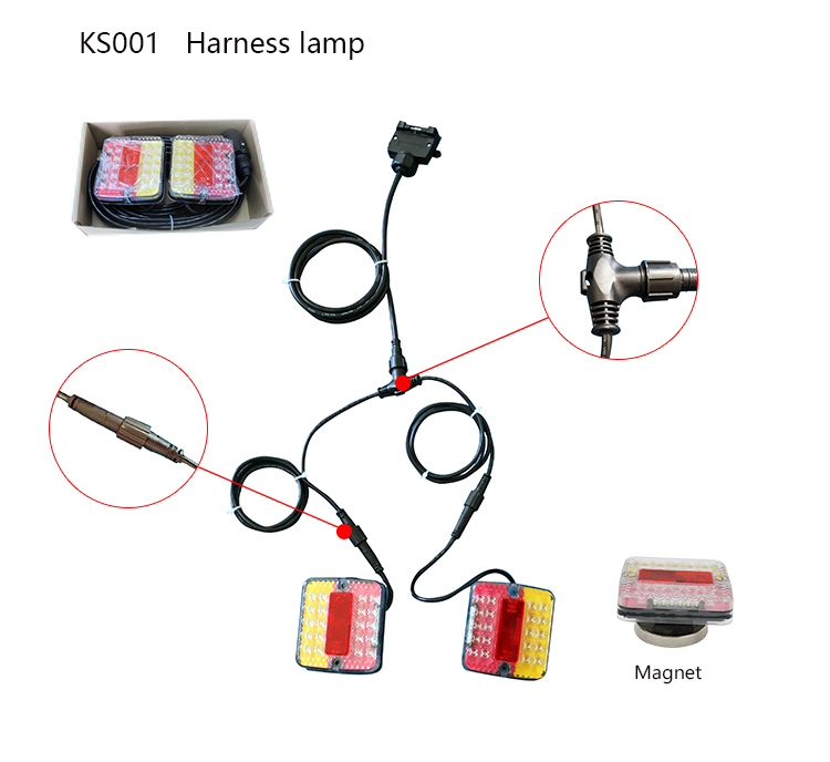 Hot sale waterproof IP65 universal trailer light kits trailer wire harness wiring kit combined tail light