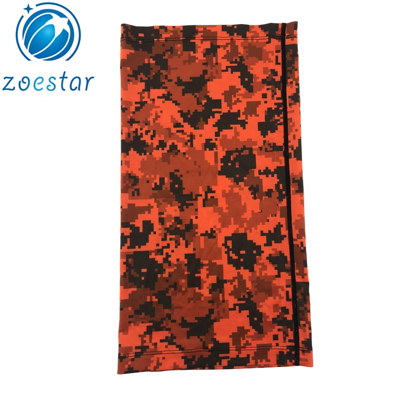 Camo Spandex Fabric Face Mouth Cover for Cycling Outdoor Sport Quick Dry Neck Warmer