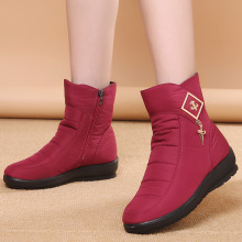 2021 New Women Boots Winter Snow Boots Warm Plush Ankle Boots For Women Winter Boots Female Wedge Heel Woman Booties Big Size
