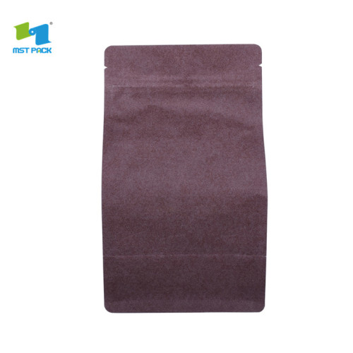 Custom printed hot stamping flat bottom tea zipper packaging bag