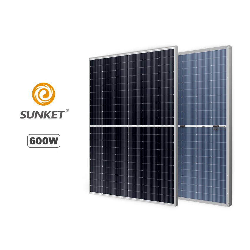 Painel solar de 210 mm 600 W comparado ao Longi