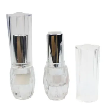 plastic transparent empty lipstick container