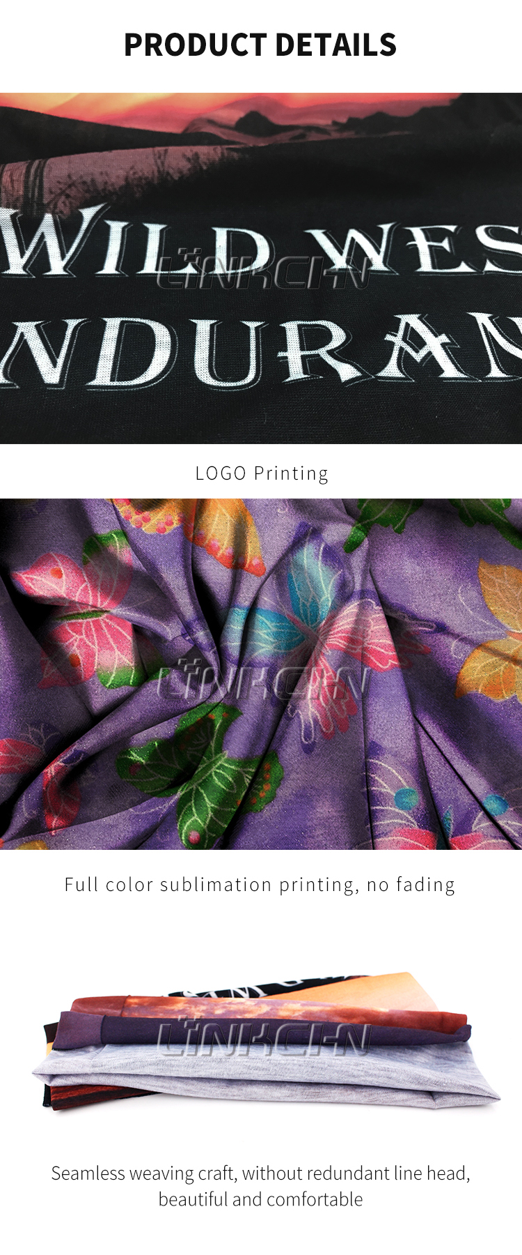 outdoor custom design solid face scarf bandana