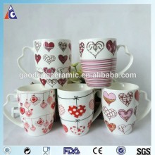 Daily valentine's ceramic mug with heart shape handle