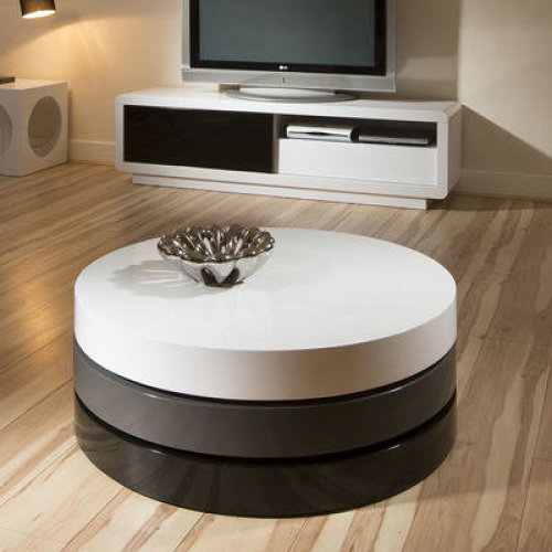 Modern 3 Tone Lacquer Round Coffee Table