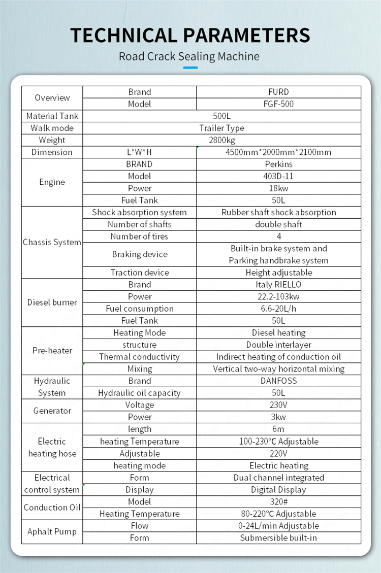 500L road joint sealing machine