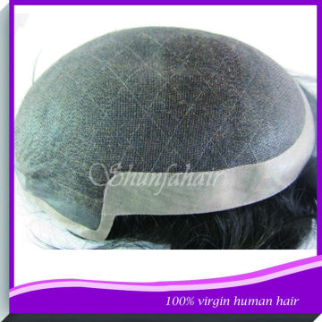 Natural brazilian hair pieces,real hair hairpieces,men's hairpieces